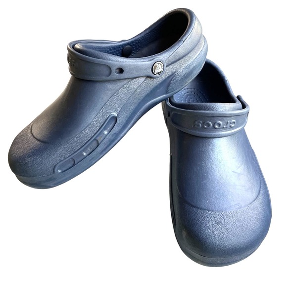 Crocs Bistro Clog Slip Resistant Work Shoes Navy Blue Men's Size 11 - Picture 1 of 8